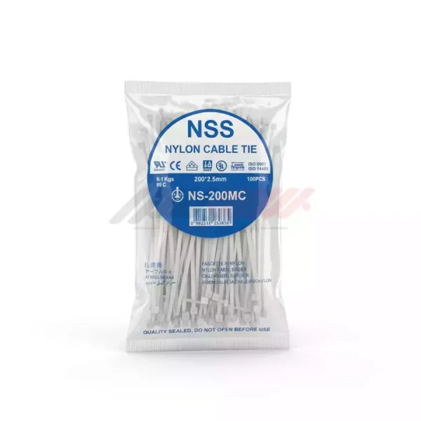بست کمربندی nss سایز 200.2.5سفید